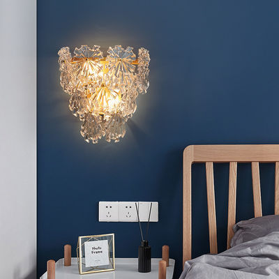Luxury Glass Wall Lamp Nordic Postmodern Bedroom Bedside Background Sconce Lamp（WH-OR-75）