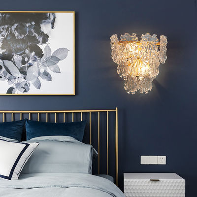 Luxury Glass Wall Lamp Nordic Postmodern Bedroom Bedside Background Sconce Lamp（WH-OR-75）