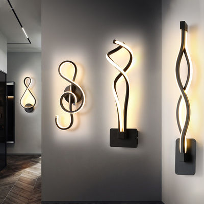 Modern Minimalist LED Wall Light For Living Room Bedroom Bedside Black Aisle Corridor stair wall light( (WH-OR-81)