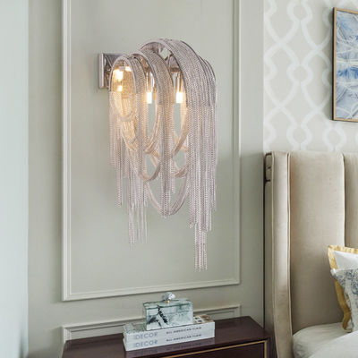 Italian Atlantis  Stream sconce  Luxury Chain Light wall lamp e14(WH-OR-101)