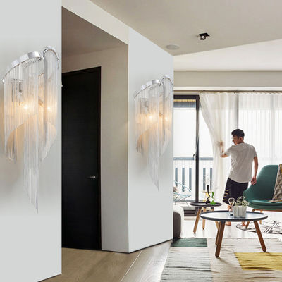Italian Atlantis  Stream sconce  Luxury Chain Light wall lamp e14(WH-OR-101)