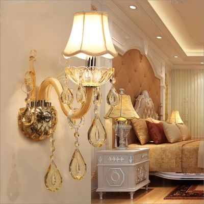 European Design LED Luxury Hanging K9 Crystal Wall Lamps (WH-OR-161)