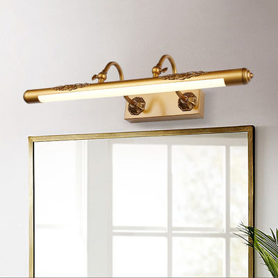 Adjustable Retro Bathroom LED Mirror Light Bronze Carved Bathroom Cabinet Vanity Mirror Light(WH-MR-42)