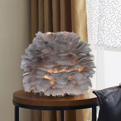 Pink Feather Table Lamp Warm and Romantic Girl Children's Room Table light(WH-MTB-66)