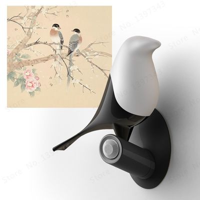 Chinese Style Lucky Bird LED Night Table Lamp Wood Base bird table lamp(WH-MTB-91)