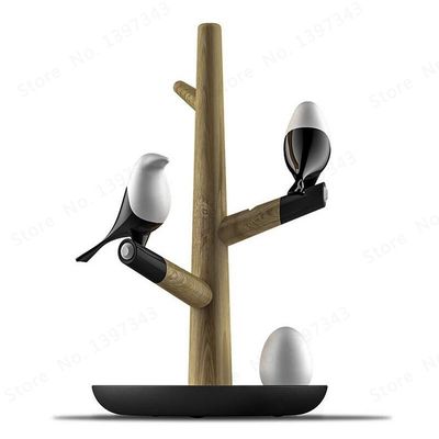 Chinese Style Lucky Bird LED Night Table Lamp Wood Base bird table lamp(WH-MTB-91)