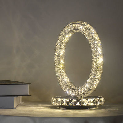 Crystal Table Lamp Nordic 20cm Rings Crystal Desk Lamp Home Decor table light(WH-MTB-125)