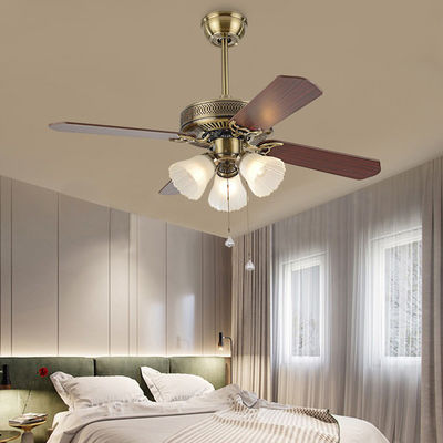 110V 220V Wood ceiling fan lamp remote control dimming 42 inch  for restaurant Living room led ceiling fan (WH-CLL-16)