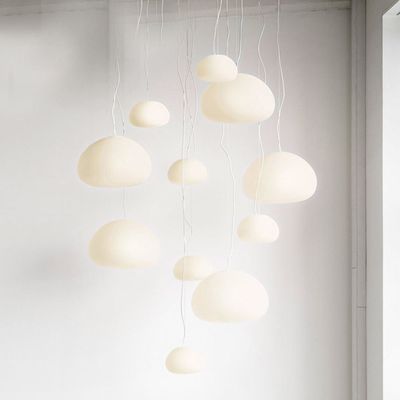 Nordic Pendant Light Minimalist White Restaurant Halfdan White Frosted Glass Pendant Light(WH-AP-343)