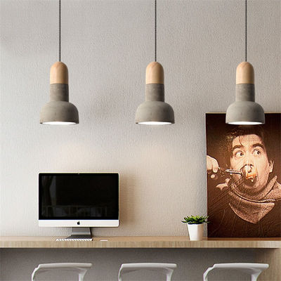Vintage Wood Pendant Light Dining Room Viveca Cement Body Scandi-Industrial Style Pendant Light(WH-AP-350)
