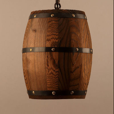 American country loft Wine barrel pendant light E27 light for bar cafe restaurant wooden pendant light(WH-VP-63)