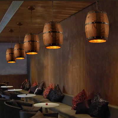 American country loft Wine barrel pendant light E27 light for bar cafe restaurant wooden pendant light(WH-VP-63)