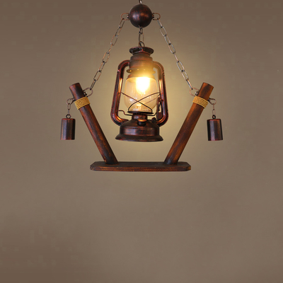 Industrial Retro Rustic Pendant Light Cafe Design Kerosene E27 Lamp Holder wood pendent light(WH-VP-128)