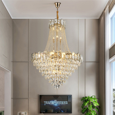 Luxury Crystal Chandelier For Living Room Large Design Lobby Hainging Lamp(WH-CY-159)