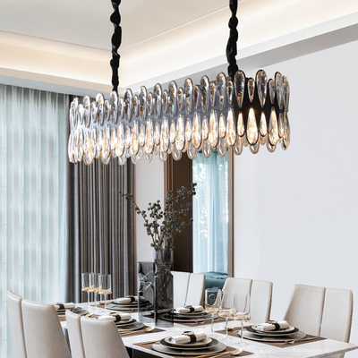 Living room chandeliers decoration round crystal lighting for Bedroom dining rectangle Chandelier(WH-CY-163)