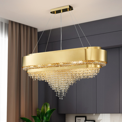 Chandelier Modern Kitchen Lamp Dining Room Home Decoration Suspension Luminaire Rectangle pendent lighting(WH-CY-171)