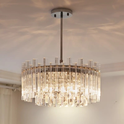 Modern Round LED Light Chandelier Luxury Clear Crystal Lampshade kitchen chandelier(WH-CY-178)