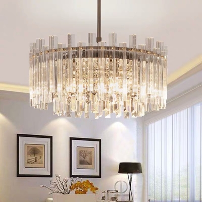 Modern Round LED Light Chandelier Luxury Clear Crystal Lampshade kitchen chandelier(WH-CY-178)