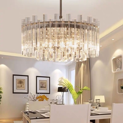 Modern Round LED Light Chandelier Luxury Clear Crystal Lampshade kitchen chandelier(WH-CY-178)