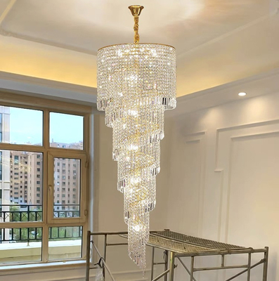 Long Hign ceiling Crystal Chandelier For Hall Project Staircase Stairwell Chandelier(WH-CY-202)