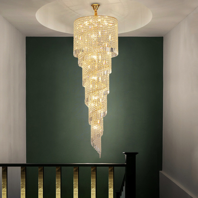 Long Hign ceiling Crystal Chandelier For Hall Project Staircase Stairwell Chandelier(WH-CY-202)