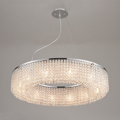 Circle Round Chandelier Modern Crystal Hanging Lamp kitchen island lighting(WH-CY-218)