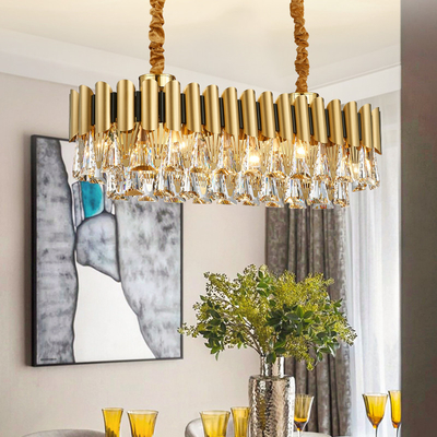 Luxury Gold Crystal Chandelier Kitchen Led Lamp roof decoration ceiling Lamp(WH-CY-230)