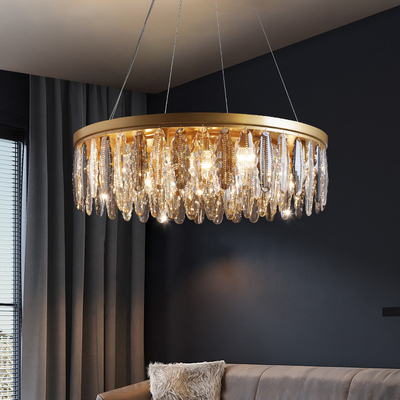 Modern living room chandeliers round gold hanging art deco lamp(WH-CY-241)