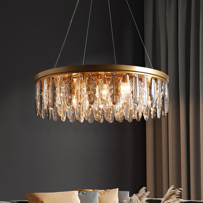 Modern living room chandeliers round gold hanging art deco lamp(WH-CY-241)