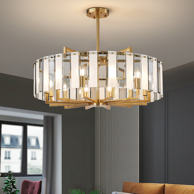 Modern home living room decoration round glass lighting candle Chandelier(WH-CY-243)