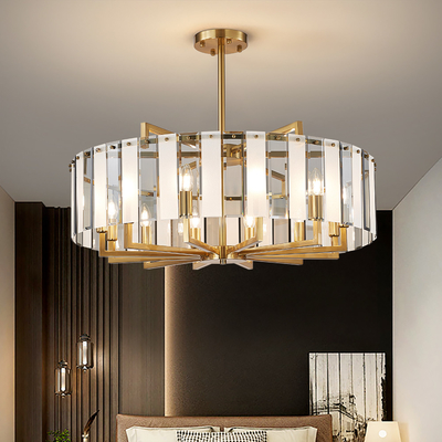 Modern home living room decoration round glass lighting candle Chandelier(WH-CY-243)