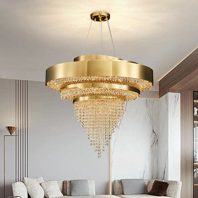 Modern led chandelier living room decoration home decor lights round large dining light(WH-CY-244)
