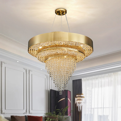Modern led chandelier living room decoration home decor lights round large dining light(WH-CY-244)