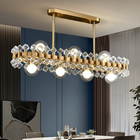 Rectangle color crystal chandelier for dining room kitchen island post modern lighting(WH-MI-323)