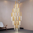 Modern Ceiling Led Chandelier Loft Staircase for Living Room Crystal Hanging Lamp(WH-NC-45)