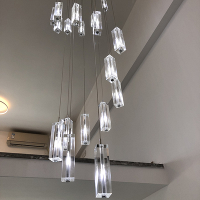 Long Crystal Staircase Chandelier Modern Design Indoor Lighting(WH-NC-100)