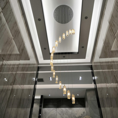 Long Crystal Staircase Chandelier Modern Design Indoor Lighting(WH-NC-100)