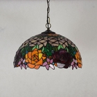 Spain minimalist retro Vintage Bedroom Kitchen Rose Flower Tiffany chandelier(WH-TF-29)