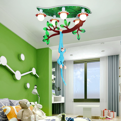 Children's bedroom decor led lights for room indoor chandelier monkey lamp(WH-MA-155)