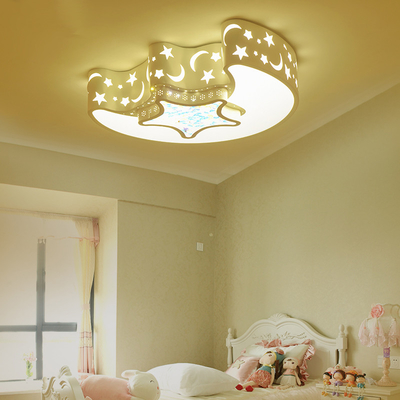 Led Chandelier For Kids Baby Boy Room Lighting Eye Protection moon ceiling light（WH-MA-177)