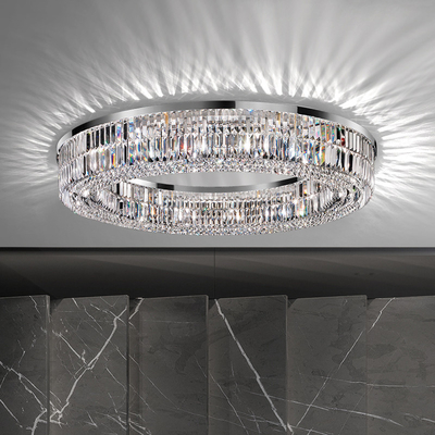 Modern Living Room Foyer Sitting room Chandeliers Round Chrome Sliver Ceiling lights(WH-CA-57)