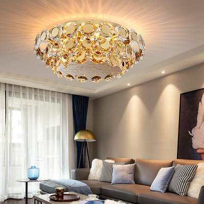 Modern LED Crystal Chandelier Luxury Gold Lustres round chandelier crystal lighting(WH-CA-73)