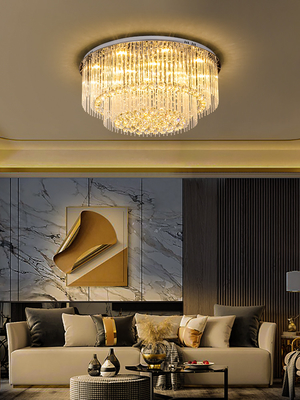 Crystal Lamp Round Living Room Lighting Atmosphere Room modern led ceiling lights gold(WH-CA-87)