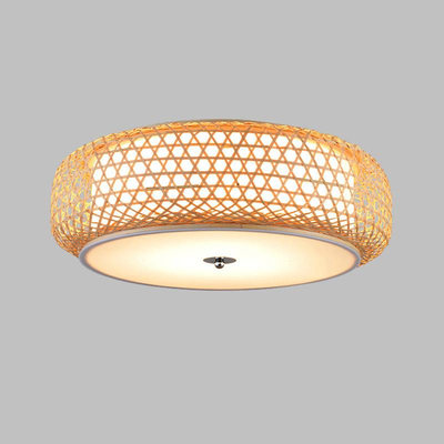 Bamboo Wicker Rattan Lantern Shade flush mount ceiling light(WH-WA-40)