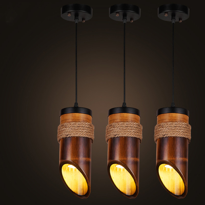 Retro Loft Vintage Chandelier Restaurant Corridors Chinese Antique Bamboo Rope Light(WH-VP-143)