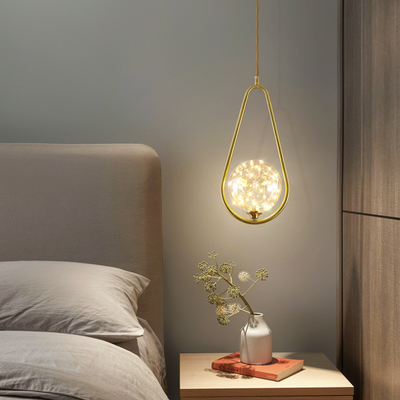 Modern LED Pendant Lights Glass Light Fixtures Living Room Bedroom Hanging Lamps(WH-GP-44)