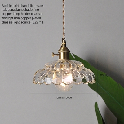 Modern Glass Flower Pendant Light Fixture Luminaire Kitchen Dining Room Restaurant Decoration Hanging Lamp(WH-GP-56)