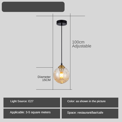 LED Pendant Lights Glass Living Room Light Fixture Dining Room Kitchen Hanging Lamp(WH-GP-66)