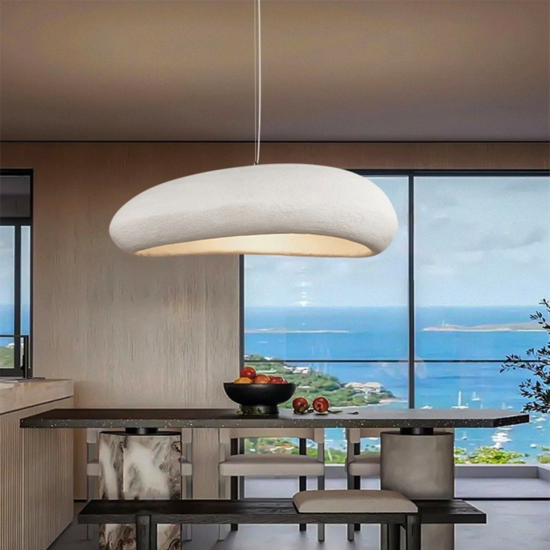 Nordic Wabi Sabi Restaurant LED Pendant Light Lustre Living Room Chandelier(WH-VP-174)