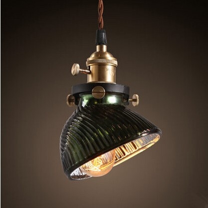 America Country Vintage Pendant Light With Glass Lampshade In Loft Industrial Pendant Lamp(WH-VP-194)